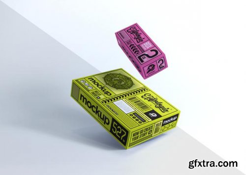 Realistic packaging box mockup