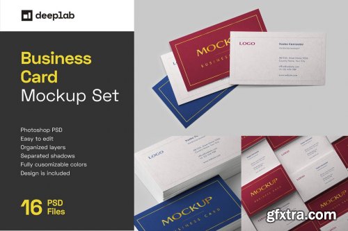 CreativeMarket - Business Card Mockup Set 6245876