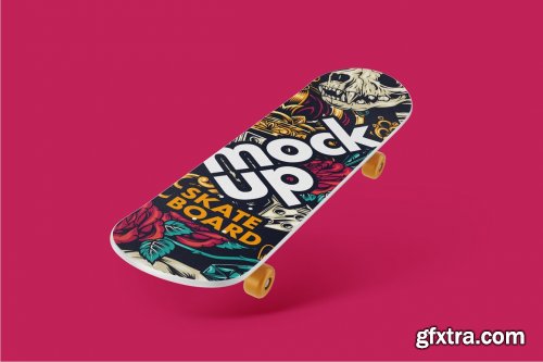 CreativeMarket - Skateboard Mockup Set 6216644