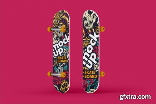 CreativeMarket - Skateboard Mockup Set 6216644