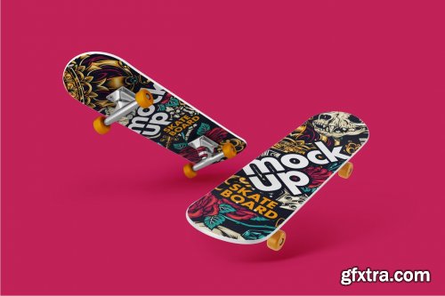 CreativeMarket - Skateboard Mockup Set 6216644