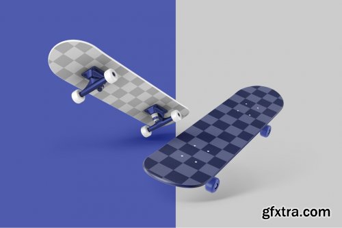 CreativeMarket - Skateboard Mockup Set 6216644