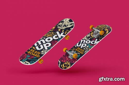 CreativeMarket - Skateboard Mockup Set 6216644