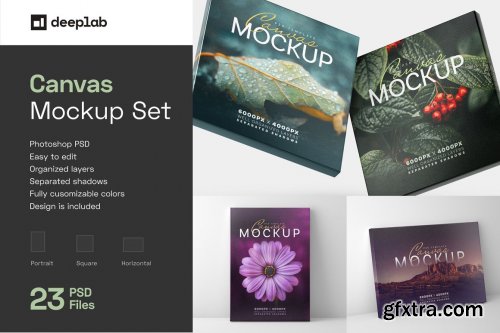 CreativeMarket - Canvas Mockup Set 6129375