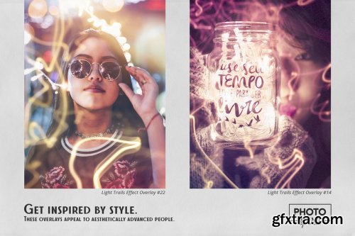 CreativeMarket - Light Trails Overlays Effect 6295465