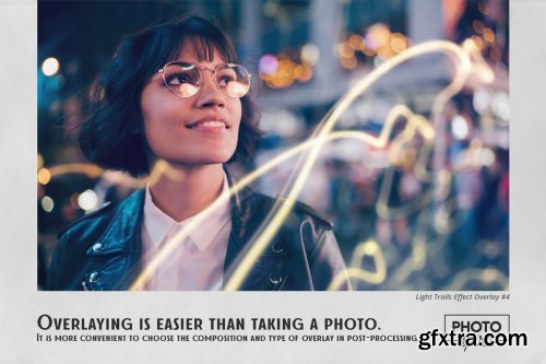 CreativeMarket - Light Trails Overlays Effect 6295465