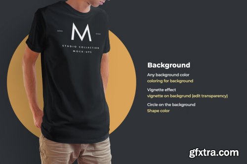 CreativeMarket - 5 Mockups T-Shirts & 2 Packing Boxes 6217613