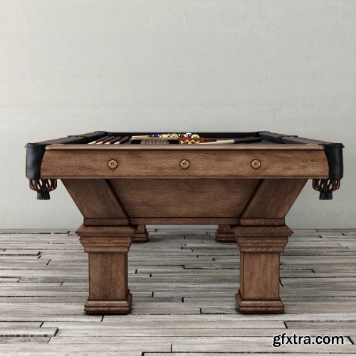 Turbosquid - BRUNSWICK VINTAGE BILLIARDS TABLE