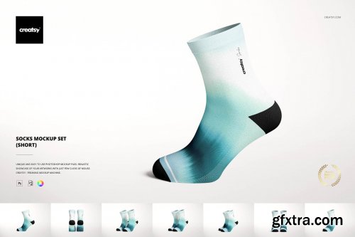 CreativeMarket - Socks Mockup Set (short) 6240437