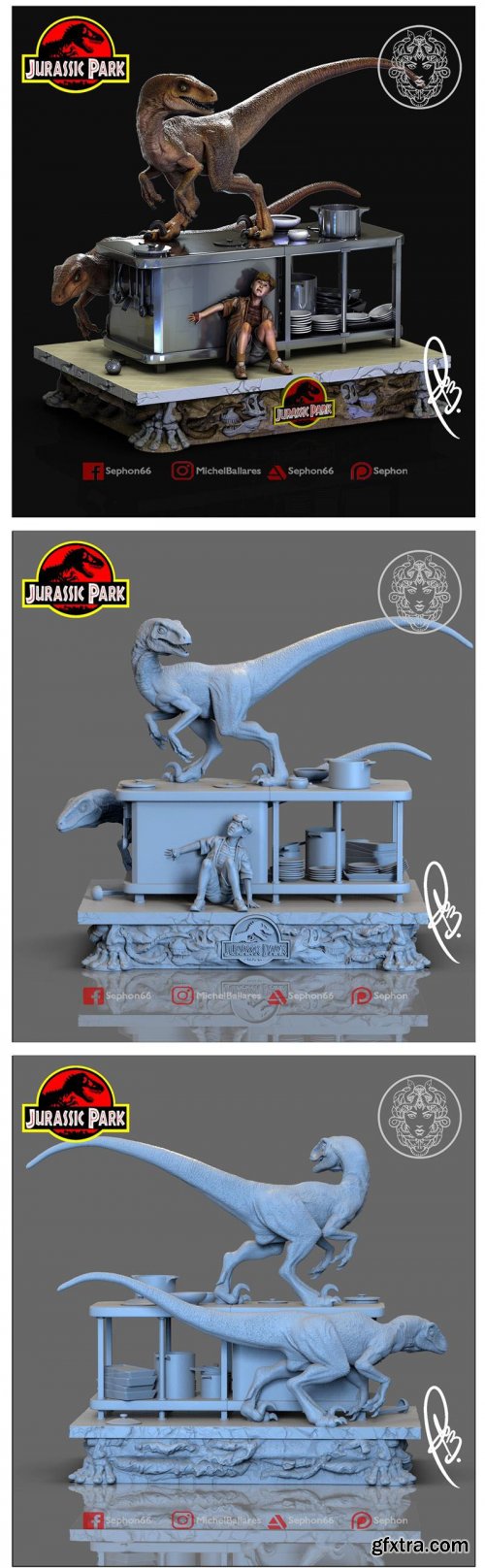 Jurassic Park Kitchen Scene – 3D Print Model