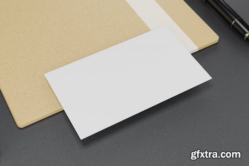 10 Perspective Business Card Mockup Pack 07