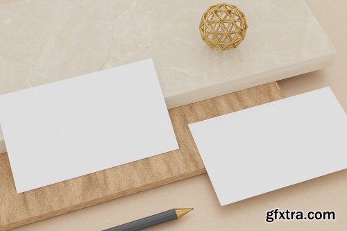 9 Perspective Business Card Mockup Pack 09