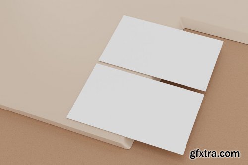 9 Perspective Business Card Mockup Pack 12