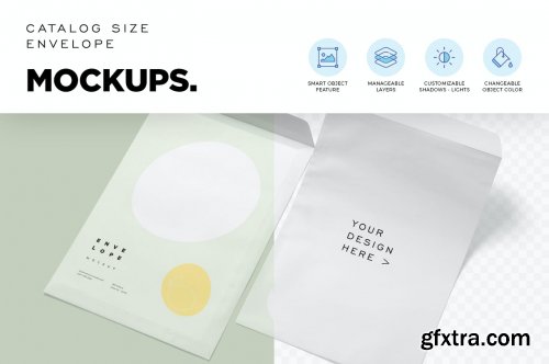 Catalog Size Envelope Mockups