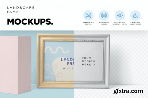 Landscape Wood Frame Mockups