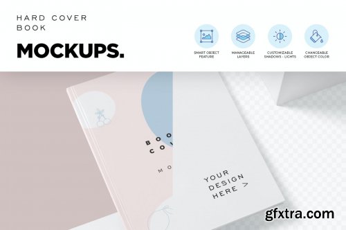 US Letter Hardcover Book Mockups