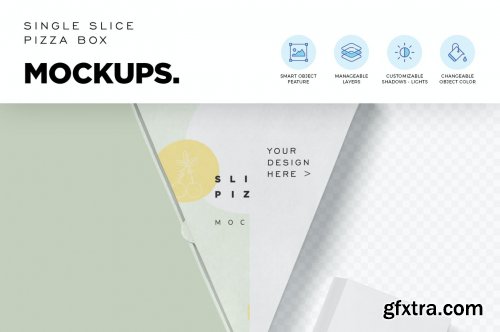 Pizza Slice Box Mockups