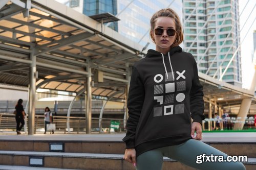 CreativeMarket - Hoodie Mock-Up Street Fashion vol.2 4498021