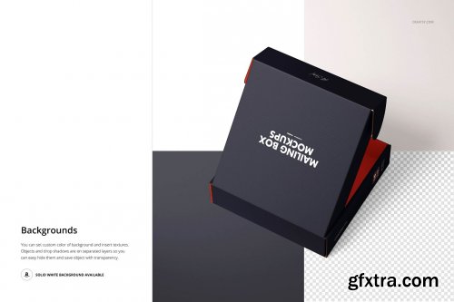 CreativeMarket - Mailing Box Mockup Set 4 6231872