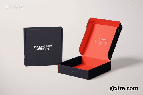 CreativeMarket - Mailing Box Mockup Set 4 6231872