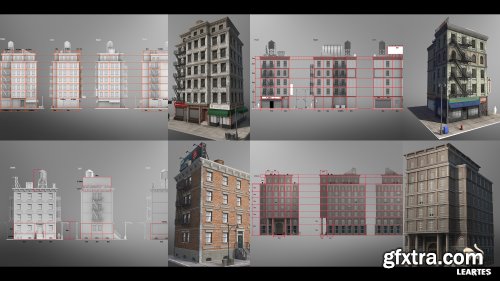 1950s NYC Environment Megapack ( Modular with Interiors and Characters)