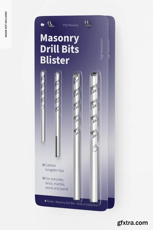 Masonry drill bits blister mockup