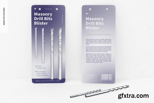 Masonry drill bits blister mockup