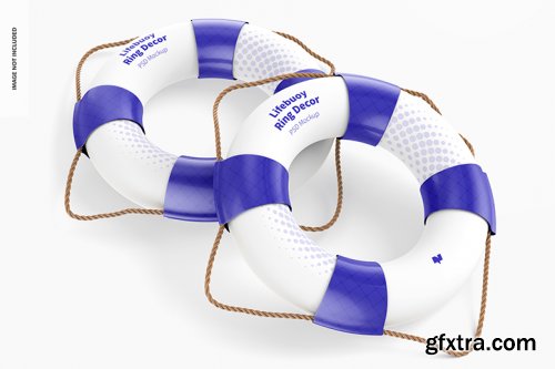 Lifebuoy ring decor mockup