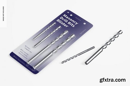 Masonry drill bits blister mockup