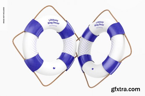 Lifebuoy ring decor mockup