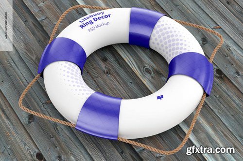 Lifebuoy ring decor mockup