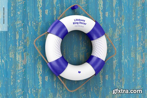 Lifebuoy ring decor mockup