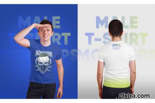 CreativeMarket - Male T-Shirt PSD Mockups Vol3 5751739