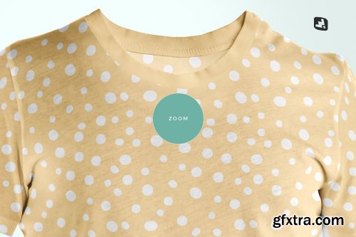 CreativeMarket - Men's Round Collar Tshirt Mockup 5280198