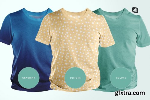 CreativeMarket - Men's Round Collar Tshirt Mockup 5280198