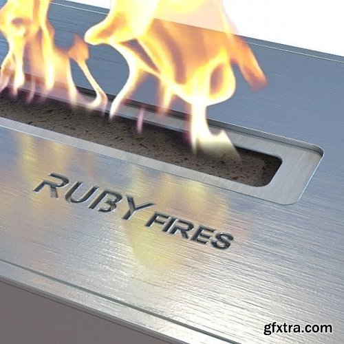 Bio Fireplaces Ruby Fires 3D model