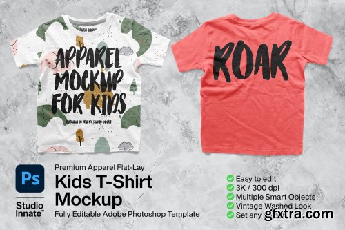 CreativeMarket - Kids T-shirt Mockup 5886366