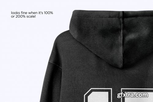 CreativeMarket - Hooded Sweatshirt Back PSD Mockup 5910785