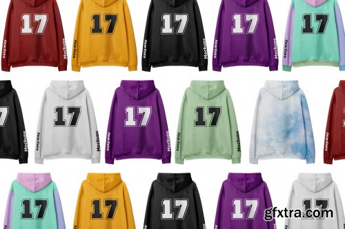 CreativeMarket - Hooded Sweatshirt Back PSD Mockup 5910785