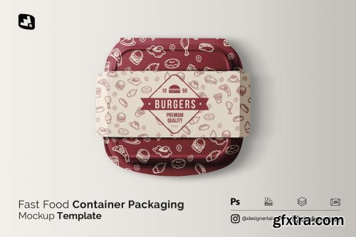 CreativeMarket - Fast Food Container Packaging Mockup 5336430