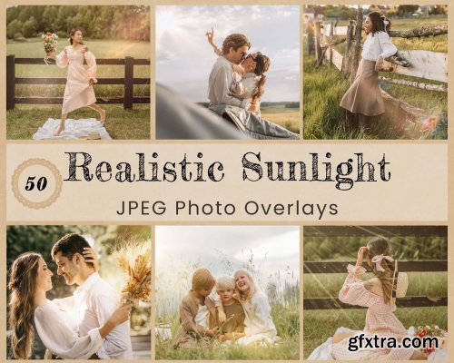 CreativeMarket - 50 Realistic Sunlight Photo Overlay 6316789