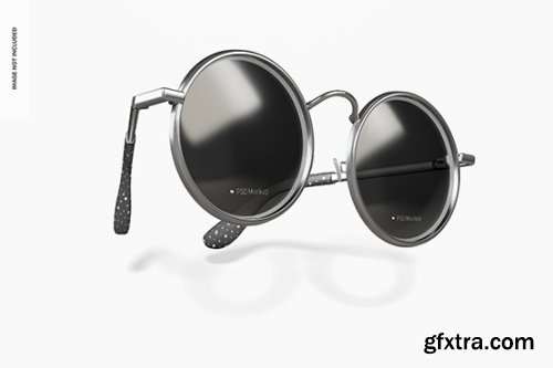 Round sunglasses mockup