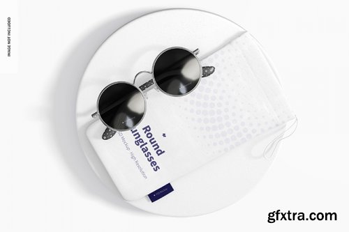 Round sunglasses mockup