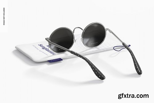 Round sunglasses mockup