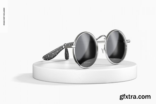 Round sunglasses mockup