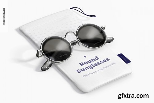 Round sunglasses mockup