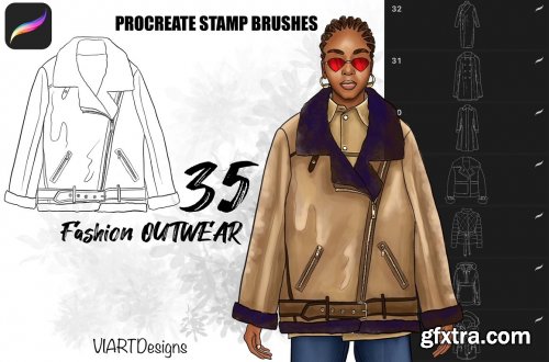 CreativeMarket - Fashion outwear stamps Procreate 5835230