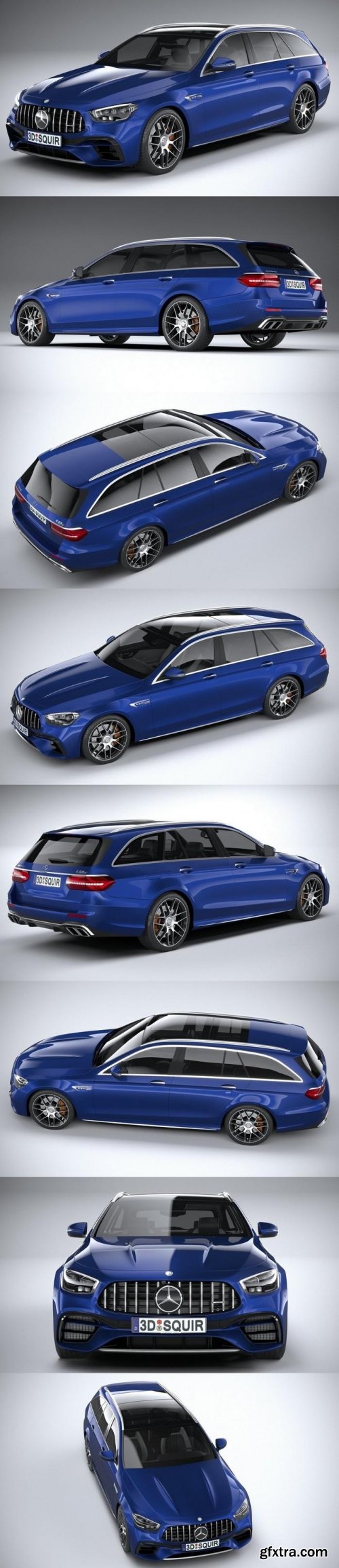 Mercedes E63 Estate AMG 2021 3D Model