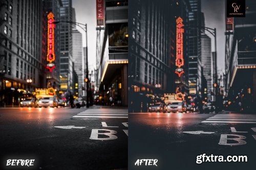 CreativeMarket - 6 Cinematic Street Lightroom Presets 6276839