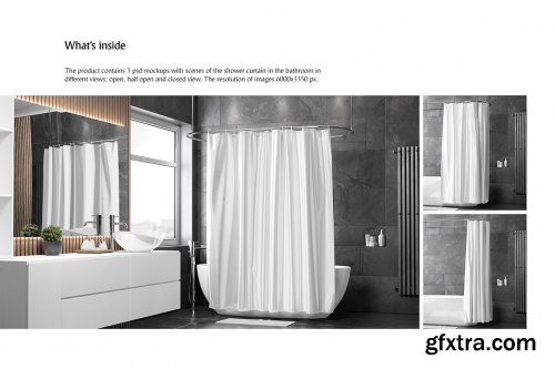 CreativeMarket - Shower Curtain Mockup 6304747